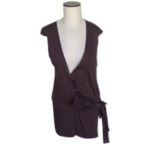NWT Size Small Currants Brown Tie Waist Tunic Top
